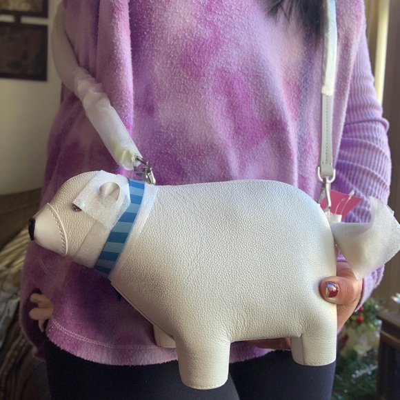 RARE🔥Authentic KATE SPADE Leather BEAR zip top Crosby - Picture 13 of 14